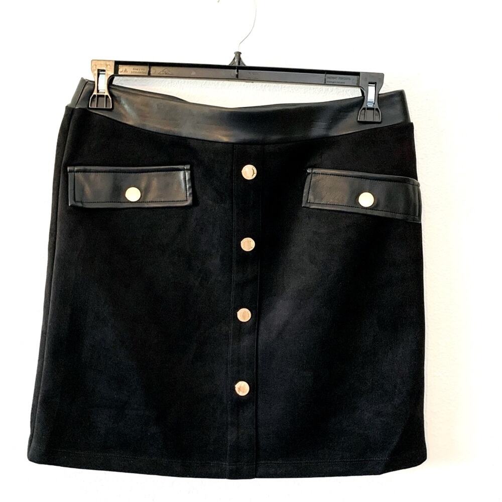 Marc New York Black Suede Skirt